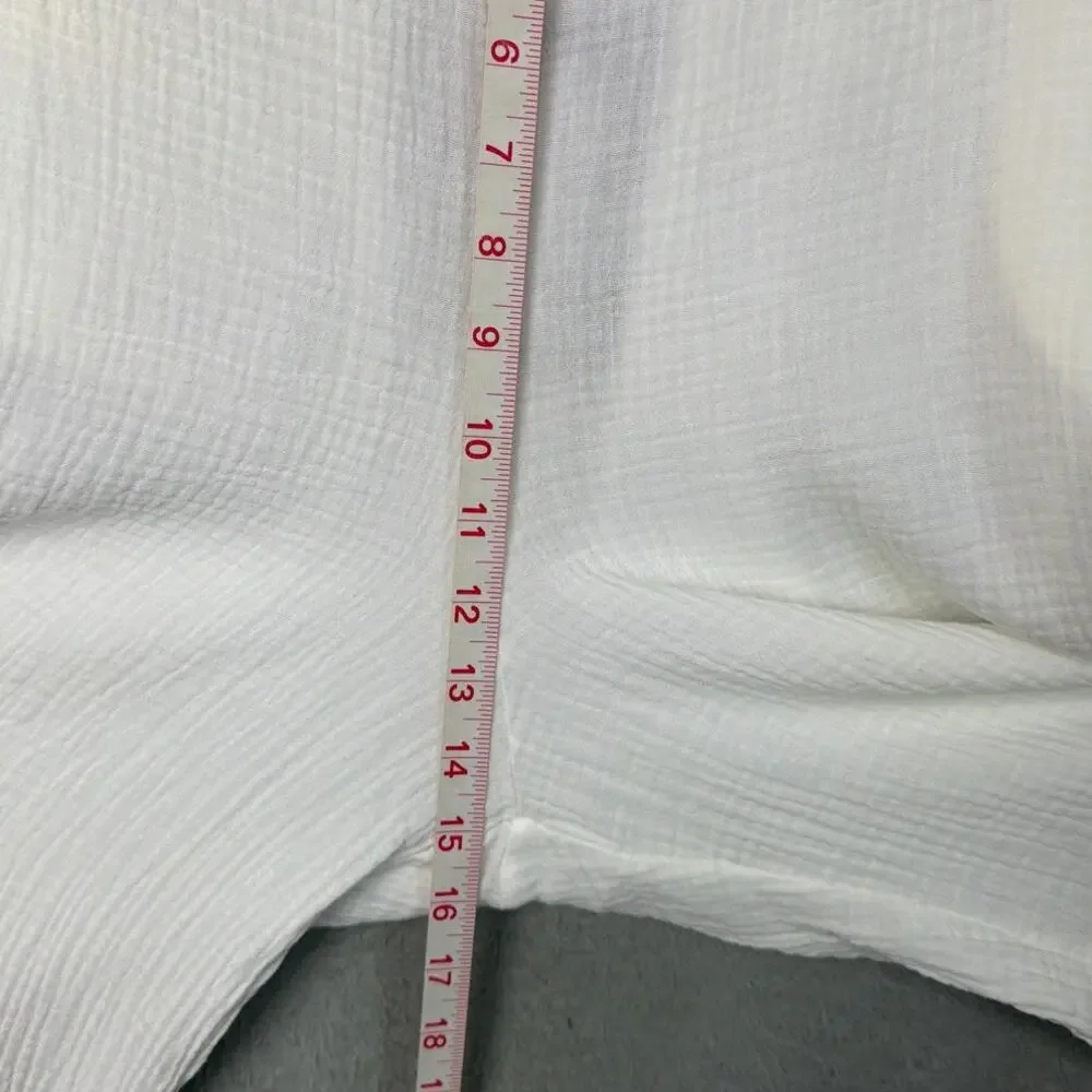 bryn WALKER White Waffle Knit Pants Size XL Quiet Luxury Coastal Summer NWT